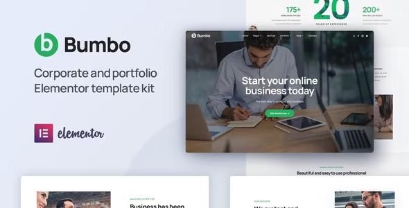 Bumbo - Business & Startup Portfolio Elementor Template Kit